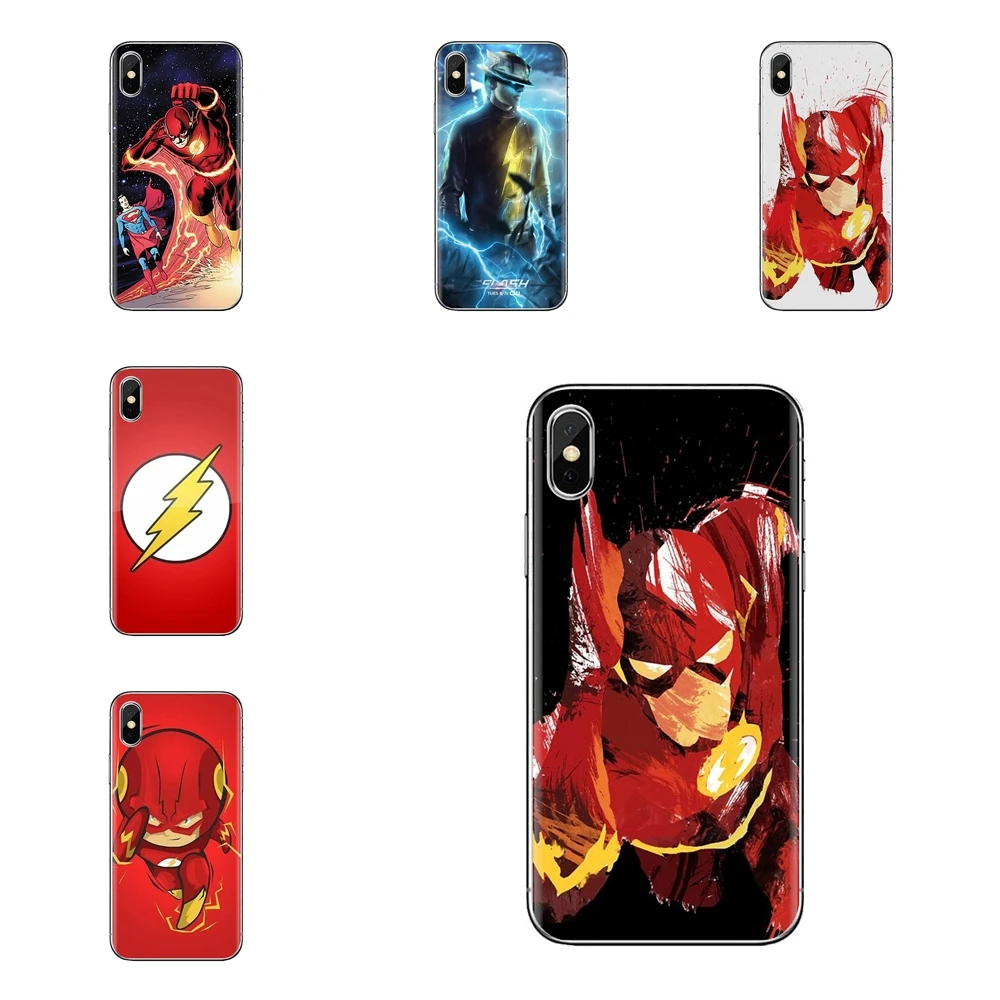Phone Cover Housing Comic Book Collages flash man logo For Samsung Galaxy S3 S4 S5 Mini S6 S7 Edge S8 S9 S10 Plus Note 3 4 5 8 9 |