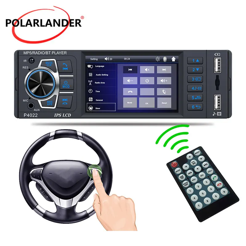 

Car Radio 3.8 Inch 1 din IPS Brand Not Touch Screen MP5 Player Collar Microphone Bluetooth Dual USB WMA/WAV/FLAC/APP/MP3