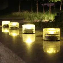 4 шт. светодиодный светильник на солнечной батарее, водонепроницаемый наземный светильник, уличный садовый напольный энергосберегающий и экологичный