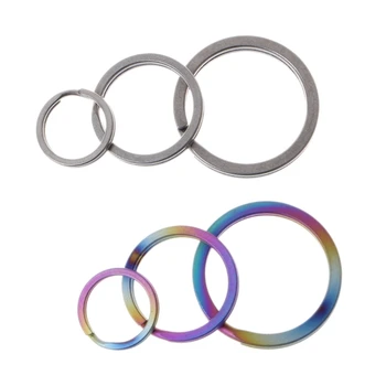 

EDC Titanium Alloy Key Ring Pocket Tool Mini Split Keychain Buckle Circle Clip