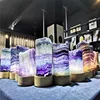 Natural Rainbow Fluorite Light Lamp Jewelry,Fluorite Gemstones Decor Jewelry,Home Study Living Room Lamp Decor Jewelry Gift 3