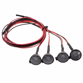

4Pcs RC Car Multi-Function Round LED Light Lampshade for 1:10 RC Crawler Car HSP REDCAT Axial SCX10 Traxxas TRX-4
