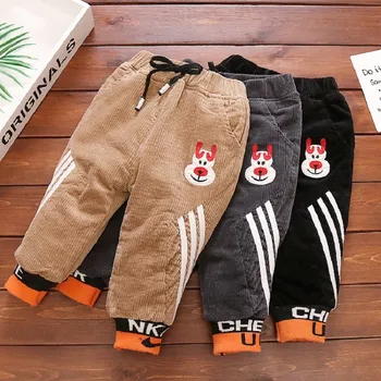 

Winter Warm Baby Boys Cartoon Thick Fleece Infant Casual Pants Children Kids Full Length Trousers