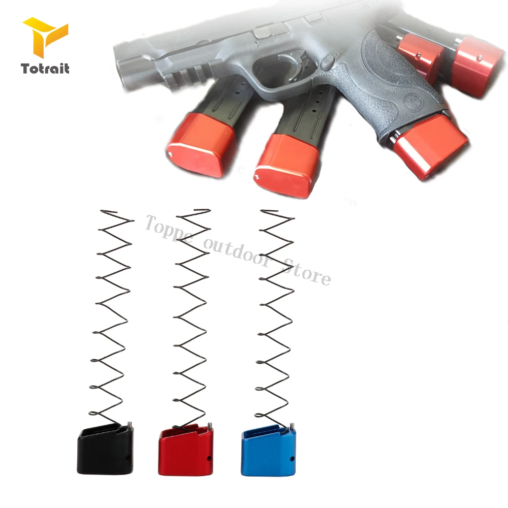 

TOtrait Magazines Base Pad CNC Hunting Tool Plus Extension Base Pad For Smith & Wesson M&P +5/6 9/40