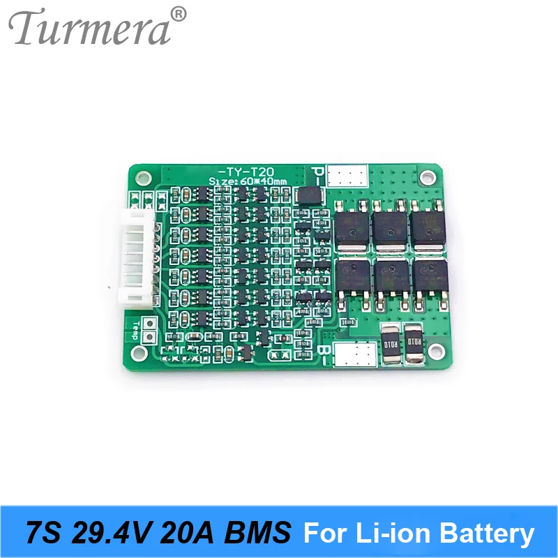 7S 24V 15A 18650 Lithium Battery Protection Board for 25.2V 29.4V E-bike E-scooter Battery BMS Suit a Power Wheels battery pack 02