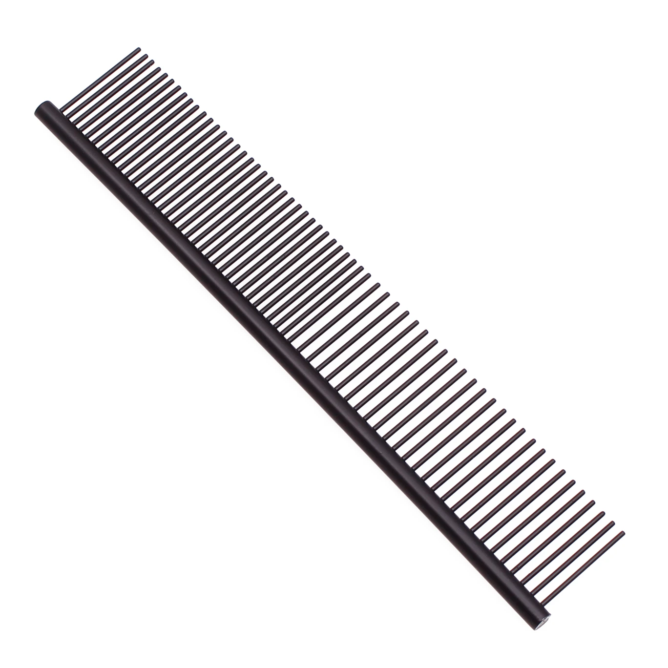 1pc Black Metal Comb Long Thick Hair Brush Stainless Steel Barber