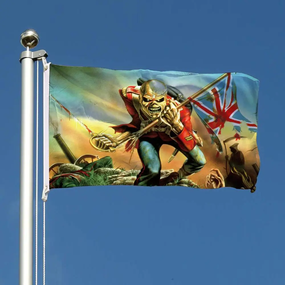 Тяжелый металлический Подарочный флаг череп скелет солдат английский баннер