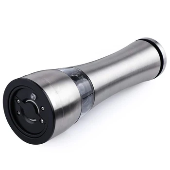 

Electric Salt and Pepper Grinder - Battery Operated with LED Light - Adjustable Coarseness Mills for Kitchen