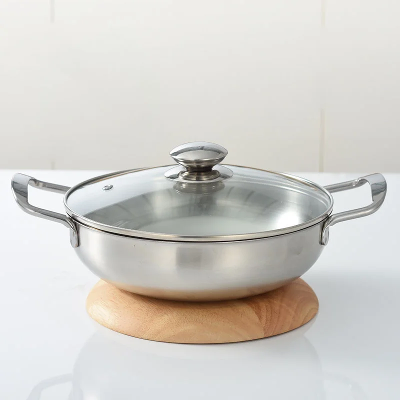 Soup Pot Stainless Steel Thickening Force Household Dry Frying Pan Small Hot Mini Noodle Kitchen | Дом и сад