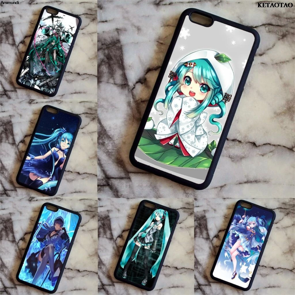 KETAOTAO Hatsune Miku Blue Universe Anime Vocaloid Yuki Snow Phone Cases for iPhone 6S 7 8 Plus X Case Soft TPU Rubber Silicone |