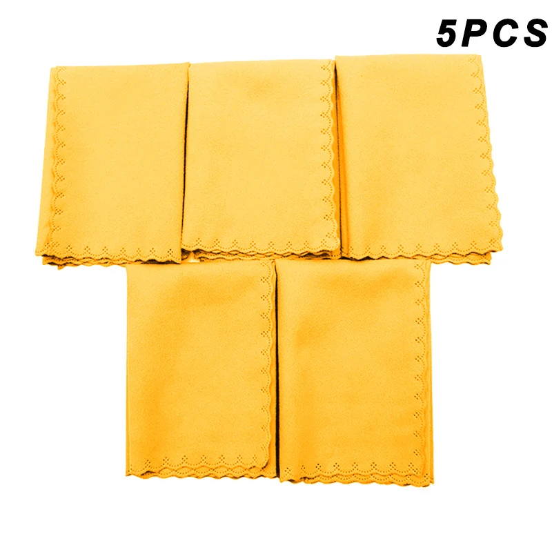 yellow 5 шт гитара скрипка Чистка мягкая ткань музыкальный инструмент труба принадлежности для саксофона C55K - Цвет: yellow