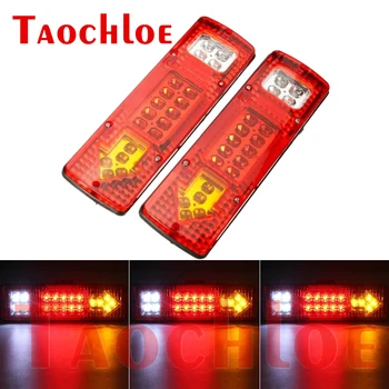 

2Pcs 12V 24V Car LED Tail Lights Assembly Rear Brake Stop Arrow Turn Signal Lamps For Truck Trailer RV Caravan Lorry