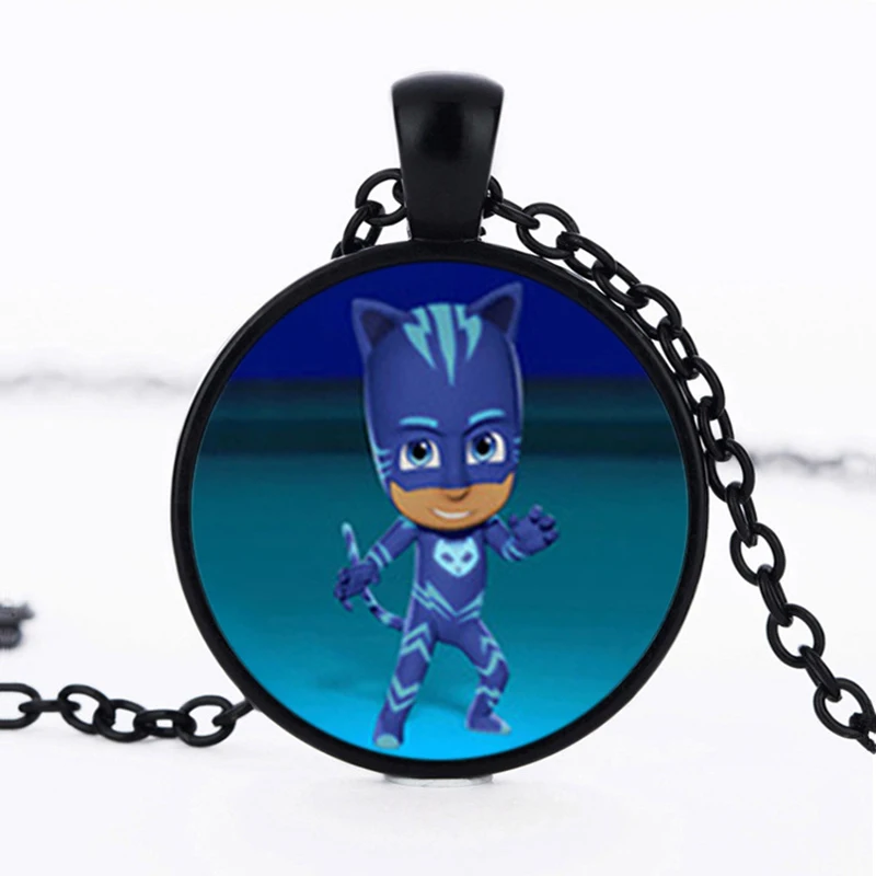 PJ Masks Costume Necklace Anime Cartoon Accessories Pendant Catboy Owlette Gekko Toys Pj Mask Juguete Time Gem Sweater Chain S63 - Цвет: 14