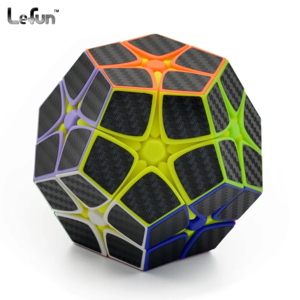 LeFun углеродного волокна 2x2 магический куб-мегаминкс Cubo Magico профессиональные Развивающие игрушки для детей случайный цвет