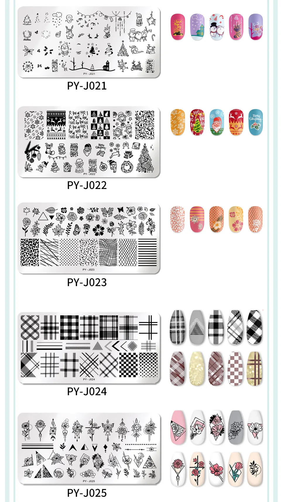 Nail Art Stainless Steel Printing Plate Blue Film Steel Plate Geometric Flower Series Painted Printing Transfer Template Nails Nail Art Stainless Steel Printing Plate Blue Film Steel Plate Geometric Flower Series Painted Printing Transfer Template Nails