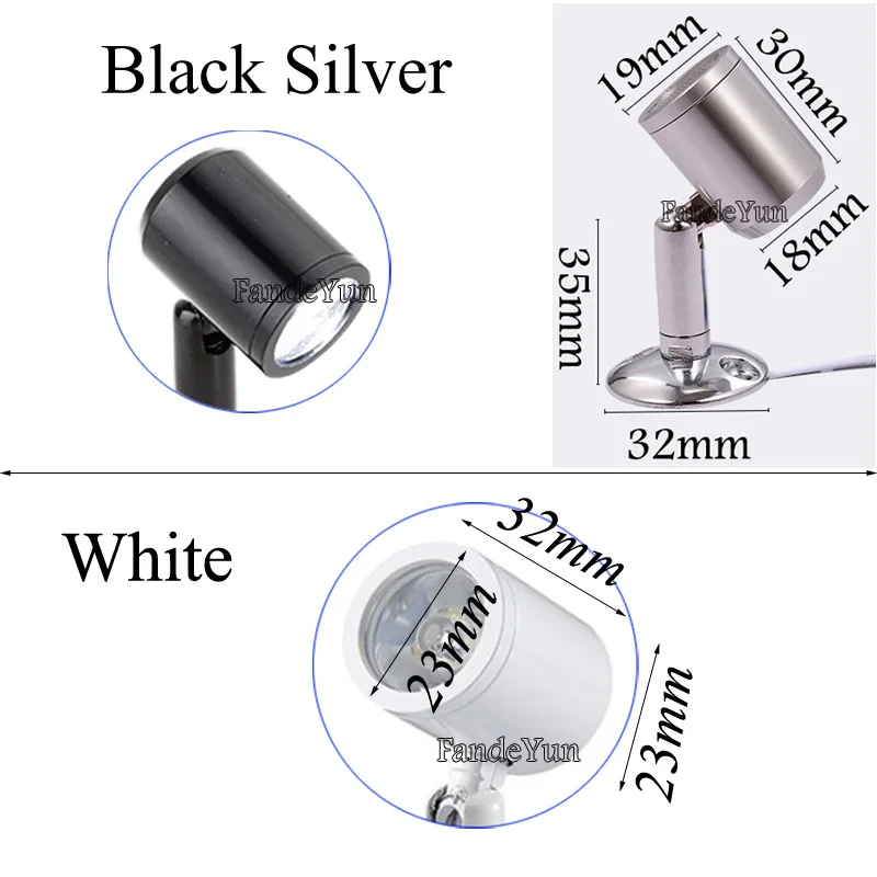 Светодиодный точечный светильник 3 Вт Потолочный Светильник направленного света