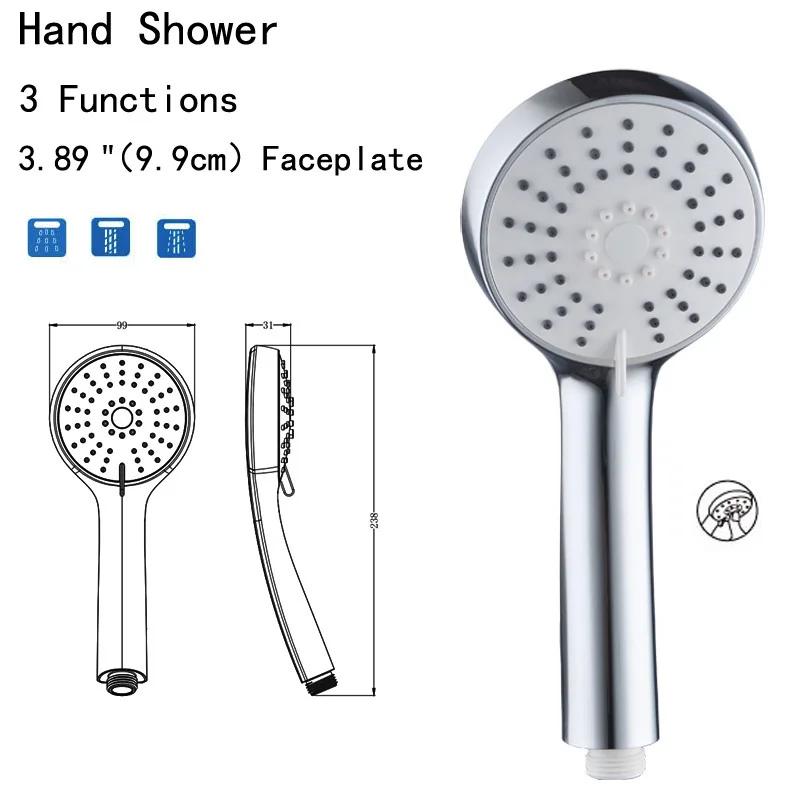 

Handheld shower hot new ABS plating high-end shower suit oxygen ultra-thin pressurization water-saving shower heads