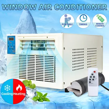

Desktop Air Conditioner 2047BTU 220V Cold/Heat Dual use Remote control LED panel 24h Timer Cooler Heater With Free Exhaust Pipe