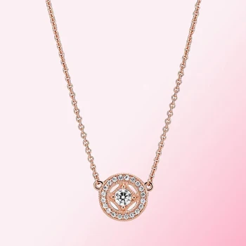 

2019 100% 925 Sterling Silver Classic Vintage Circle Collier Necklace Women Charm Fashion Personality Jewelry Free shipping