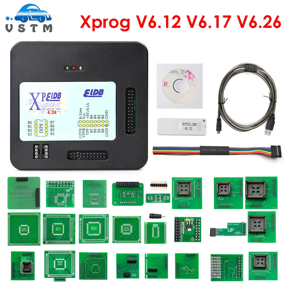 Новый XPROG V6.26 V6.12 V6.17 прошивки V5.9 добавить больше авторизации черный металлический - Фото №1