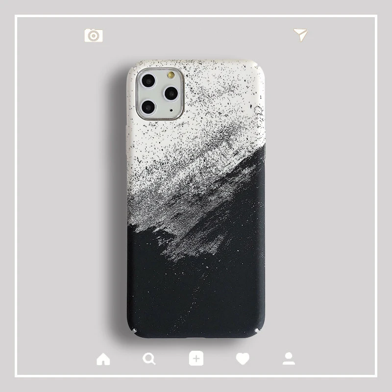 Vintage Black White Hard Phone Case For iphone7 8 6 6s s Plus Cover Funda Apple iphone XR X XS Max 7Plus 8plus |