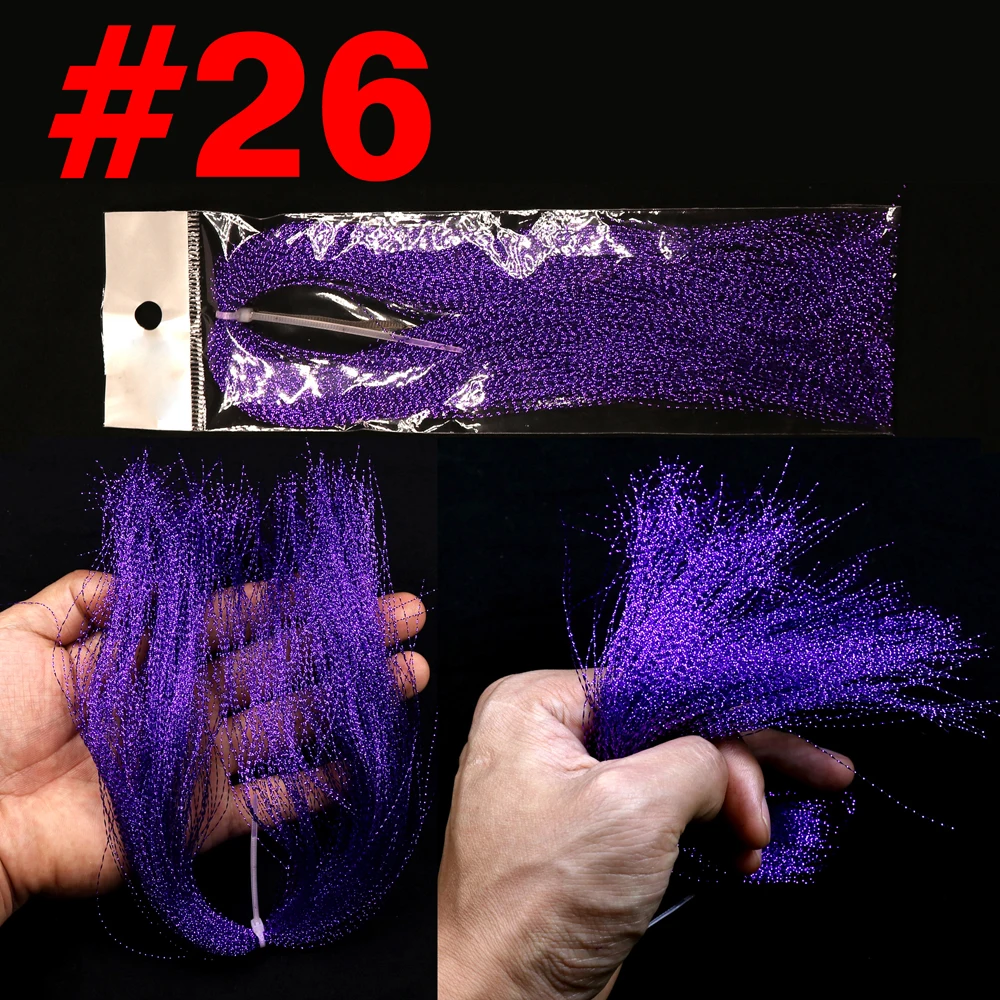 Isca de Pesca Jigging Cristal Flashabou Krystal Flash Fly Amarrando Streamer Ninfa Brilho 100paks 29 100paks isca de pesca jigging cristal flashabou