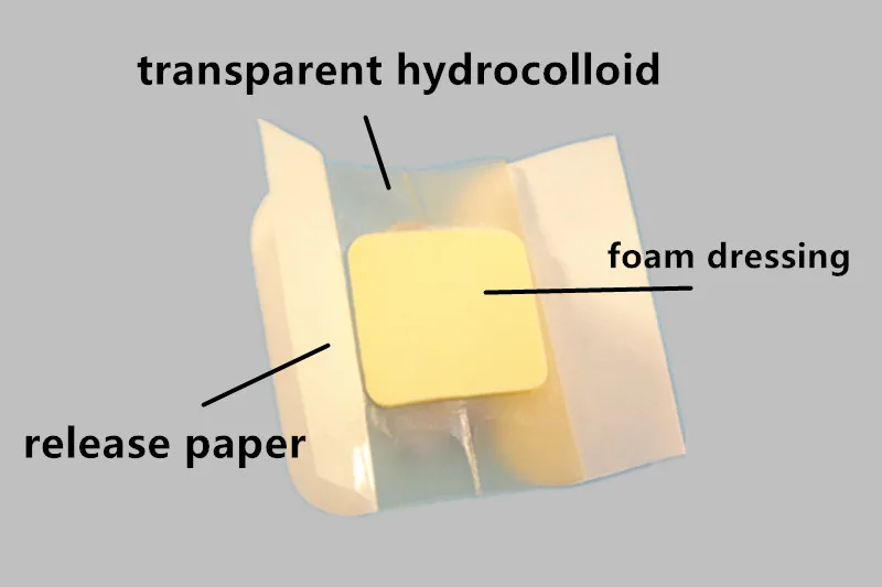 " X 4"(10 см X 10 см) Водонепроницаемый гидроколлоидный пенопласт с каймой(клейкой) повязка на рану для антипролежней пролежней