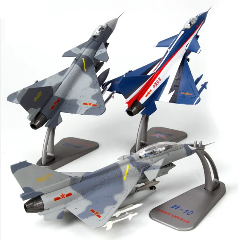 Детские игрушки 1: 72 сплав отлитая модель самолета Модель 1/72 масштаб сплав J-10 самолет истребитель камуфляж два сиденья модель самолета