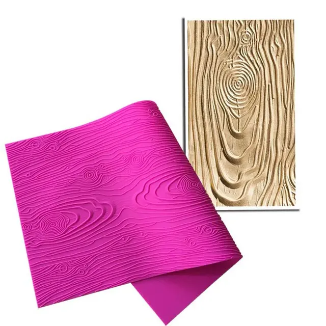 Woodgrain Fondant Benyomás Szőnyeg Szilikon Torta Csipke Penész Textúra Gumpaste Dekorációs Szerszám