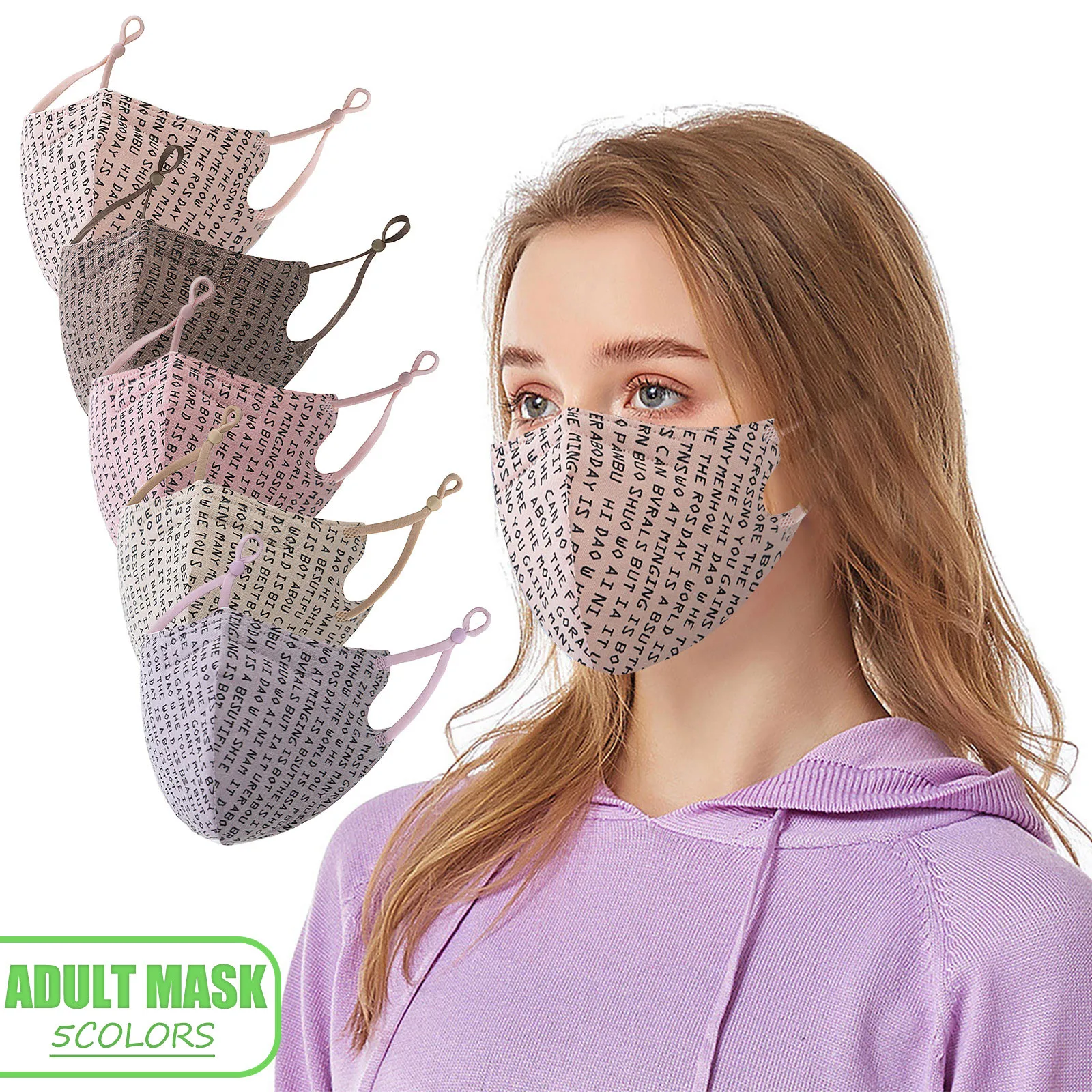 

mascarilla mascarar Adult Reusable Washable Print Adjustable Breathable Windproof Protective Mask Headband Fast Shipping 2021