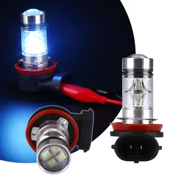 

H11 H8 100W Car Auto Safe Driving Fog Light 8000K Ice Blue LED Lamp Bulb