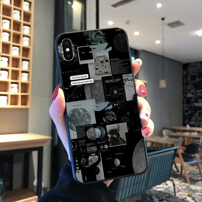 Estetika langit Berbintang seni DIY Dicat Ponsel Case Untuk iPhone 8 7 6 6S Plus X XS MAX 5 5S SE XR 11 11pro promax Ponsel