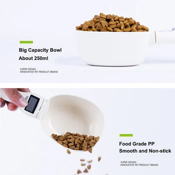 

250ML Pet Food Scale Dog Cat Feeding Scoop Food Water Electronic Led Digital Display Measuring Spoon Pets Feeding Tools