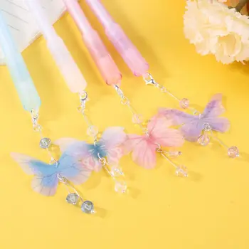 

Cute Butterfly Pendant Neutral Pens Kawaii Crystal Gel Pen for Kids Gift School Office Supplies Stationery 24BB