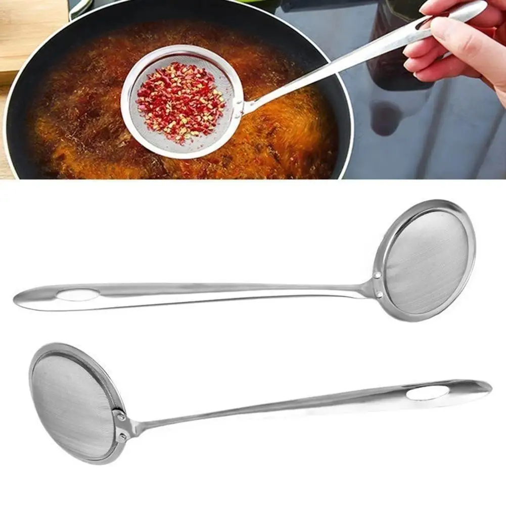 

1Pc Durable Stainless Steel Mesh Spoon Sifter Sieve Cooking Skimmer Strainer DIY Kitchen Tools for Filtering Food