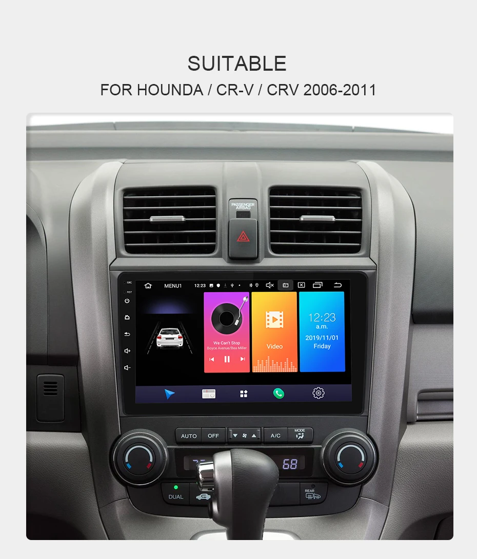 ISUDAR автомобильный Радио для Honda/CRV/CR-V 2006 2007 2008 2011 2 din Android 9 Авто радио мультимедиа gps DVR Камера Оперативная память 2 Гб Встроенная память 32GB USB