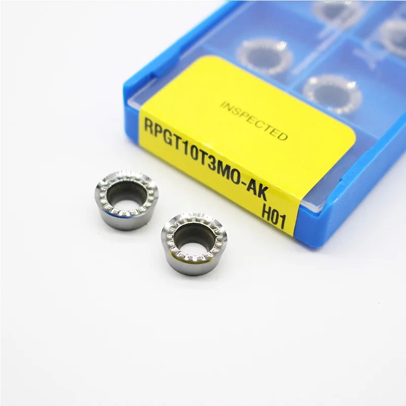 RPGT10T3MO AK H01 Carbide Aluminum Inserts 10pcs Hard Alloy Aluminum