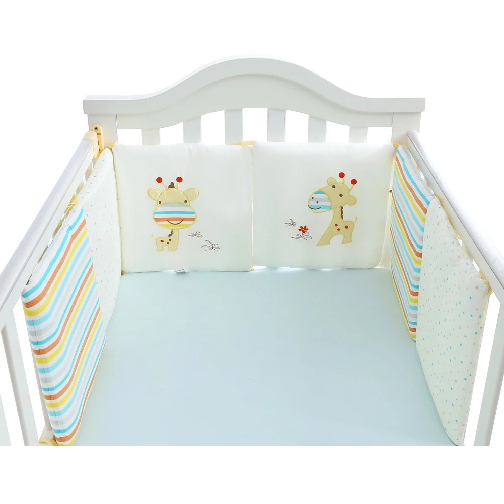 6 шт. для детской кроватки симпатичный защитный чехол безопасности комнаты декор подушки детская кровать бампер набор хлопок смесь новорожденных красочные мягкие Мультяшные подушечки