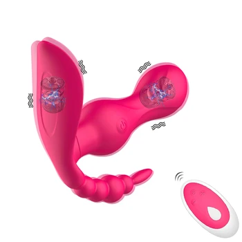 3 in 1 Wireless G Spot Remote Control Vibrator for Women Anal Clitoris Stimulator Wearable Panties Dildo Sex Toys For Adults 1