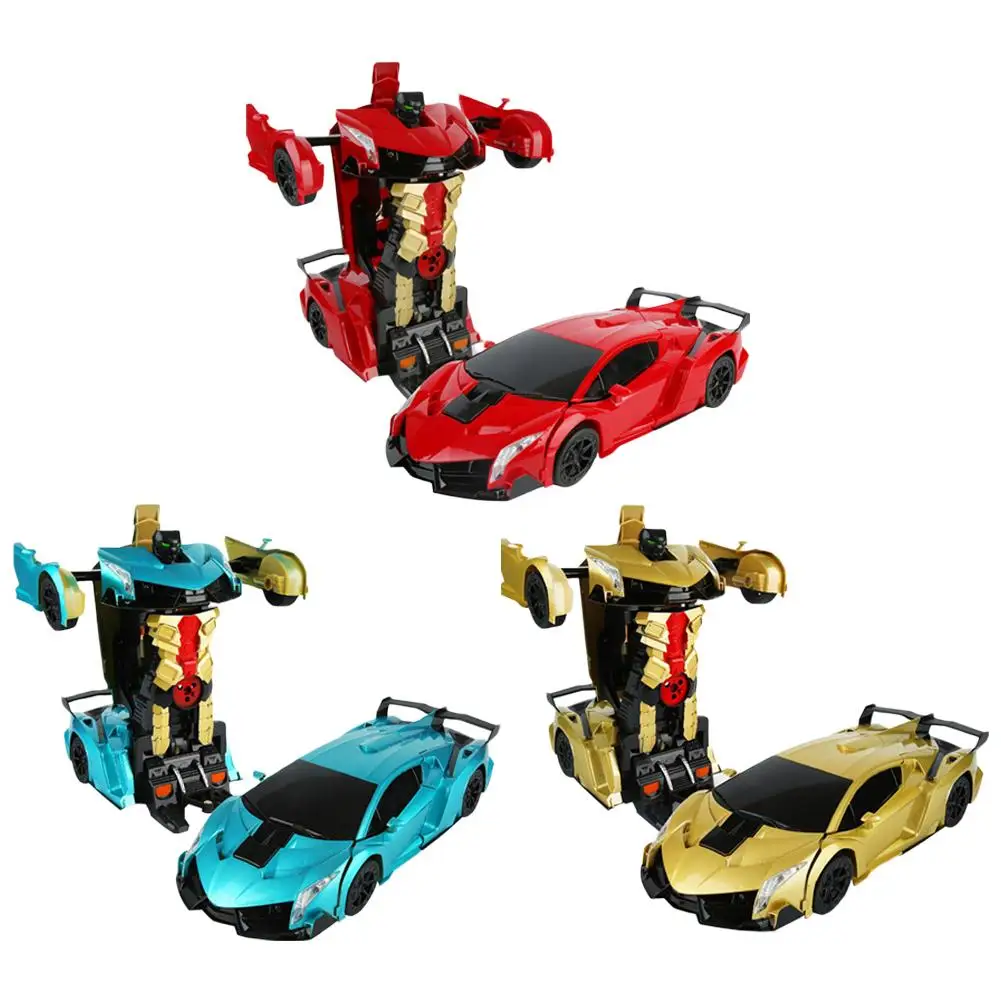 

Transform Car Robot Toy Children Transforming Robot Remote Control Car One Button Transformation 1:12 Scale