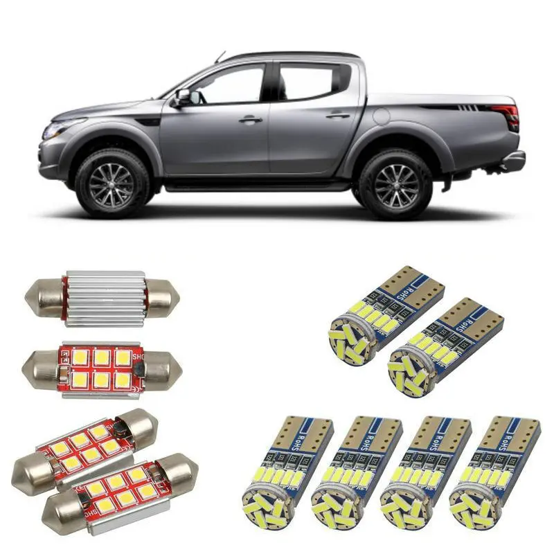 Внутренний светодиодный автомобильный светильник s для Mitsubishi l200 triton kat kbt pick up лампы для автомобилей светильник номерного знака 4 шт