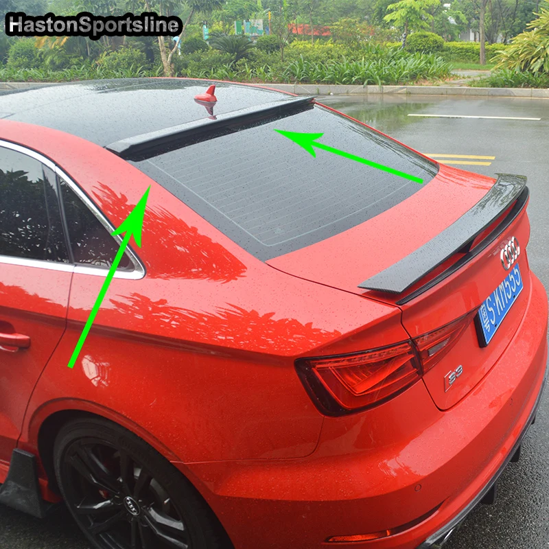Модифицированный спойлер на крышу автомобиля из углеродного волокна для Audi A3 S3 RS3
