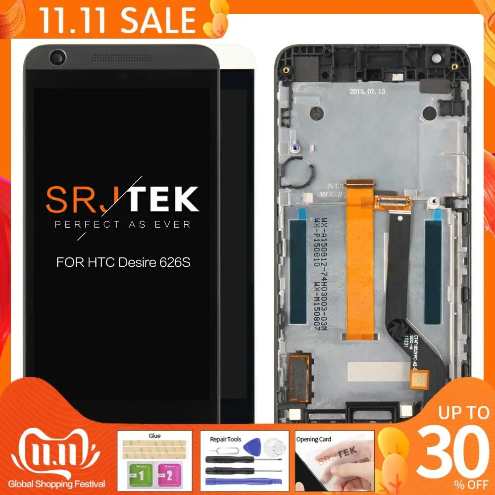 Srjtek экран для HTC Desire 626S ЖК-дисплей сенсорный дигитайзер Сенсорное стекло 5 &quotD626S
