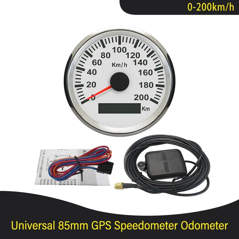 ELING New 85mm GPS Speedometer 120km/h 200km/h Speed Gauge Odometer UTV Motorcycle Marine Boat Buggy 12V/24V With Red Backlit - Image 9