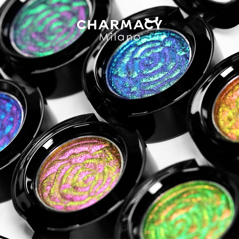 CHARMACY Insane Shifters-sombra de ojos camaleón, pigmento alto Duochrome, largo cosmético, duradero, fácil de usar, sombra de ojos con brillo único