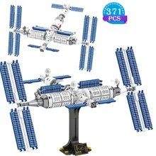 

Technical Universe Space Station Building Blocks Ideas Aerospace Model Bricks Assembly MOC Toys for Children Holiday Gift