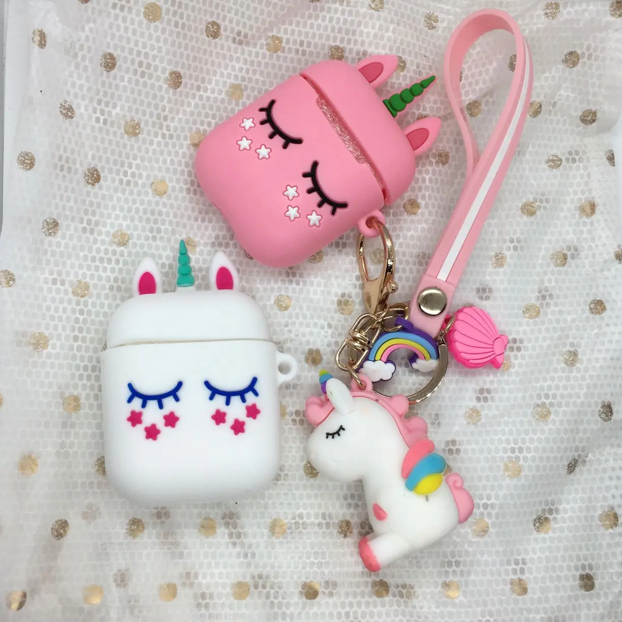 Чехол для airpods 2 airpods с милым рисунком и кольцом для ключей, аксессуары, защитный силиконовый чехол для air pods, беспроводная Крышка для наушников