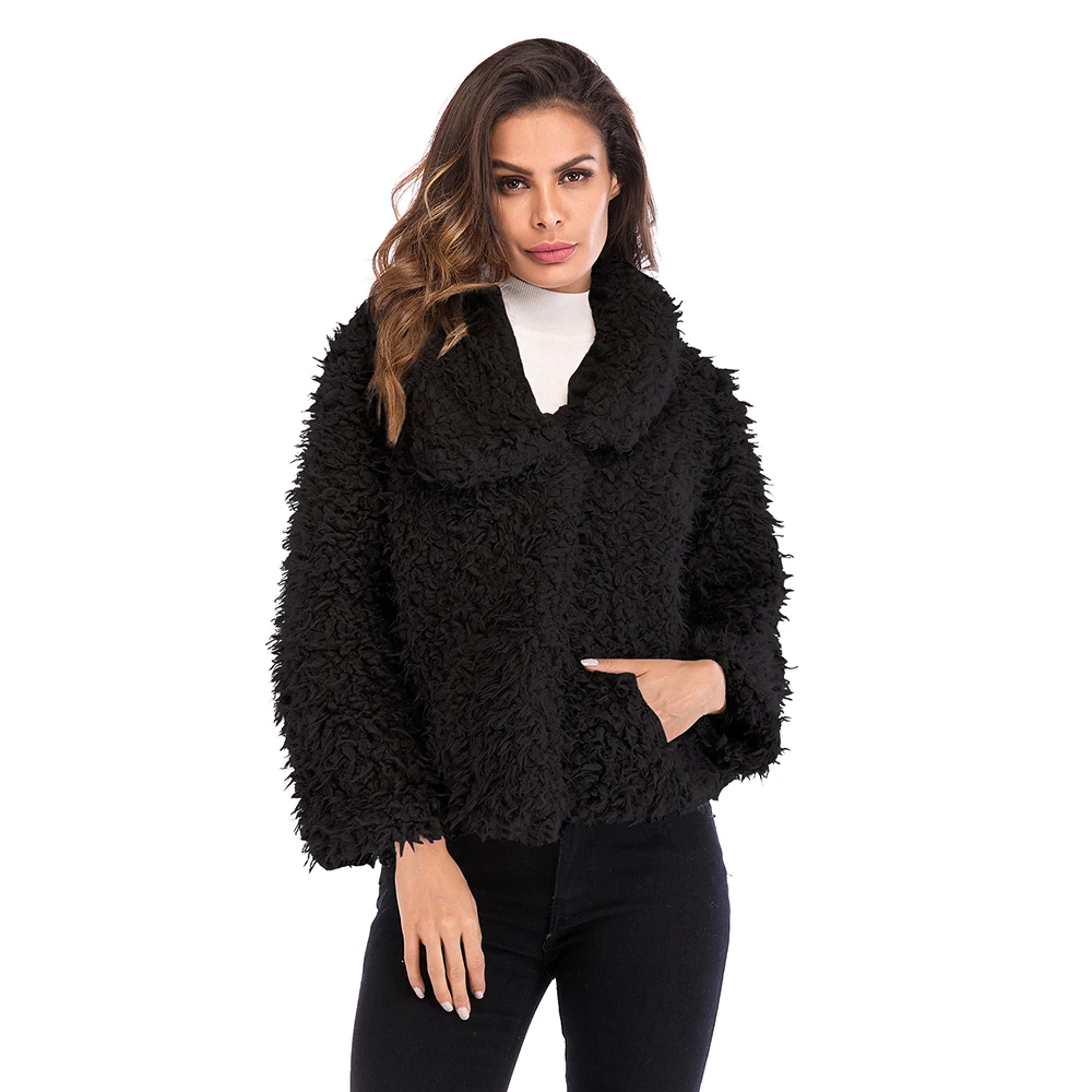 

Winter jacket women winter coat 2020 fashion clothes coats jackets for womens basic cotton top black wool pink clothing cuff new