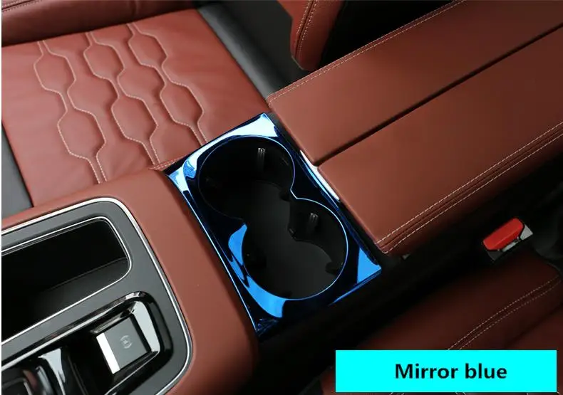 Подходит для Citroen C5 Aircross внутреннее переднее сиденье чашка для воды полное покрытие панели из нержавеющей стали отделка украшения 1 шт - Цвет: 3