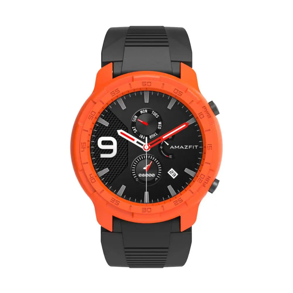 Orange case Чехол SIKAI Pace для Amazfit Bip lite Youth GTR GTS, чехол для часов, защитный корпус, аксессуары для умных часов Huami GTR 47 мм 42 мм - Цвет: Orange case